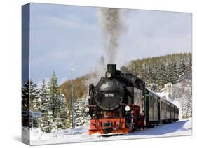 Steam Train, Oberwiesenthal - Cranzhal (Fichtelbergbahn), Germany-phbcz-Stretched Canvas