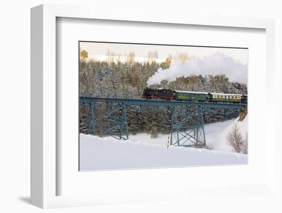 Steam Train, Oberwiesenthal - Cranzhal (Fichtelbergbahn), Germany-phbcz-Framed Photographic Print