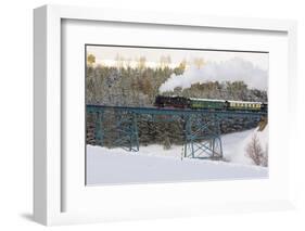 Steam Train, Oberwiesenthal - Cranzhal (Fichtelbergbahn), Germany-phbcz-Framed Photographic Print