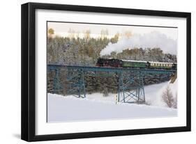 Steam Train, Oberwiesenthal - Cranzhal (Fichtelbergbahn), Germany-phbcz-Framed Photographic Print