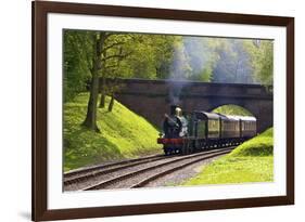 Steam Train on Bluebell Railway, Horsted Keynes, West Sussex, England, United Kingdom, Europe-Neil Farrin-Framed Photographic Print