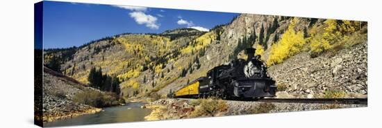 Steam Train on Durango and Silverton Narrow Gauge Railroad, Silverton, Colorado, USA-null-Stretched Canvas