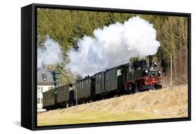 Steam Train, Steinbach - Johstadt, Germany-phbcz-Framed Stretched Canvas