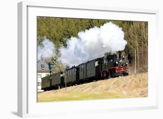 Steam Train, Steinbach - Johstadt, Germany-phbcz-Framed Photographic Print