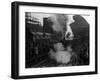 Steam Train the Flying Scotsman Leaving a Station, January 1963-null-Framed Photographic Print