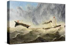 Steam Tug 'Rescue'-John Hudson-Stretched Canvas