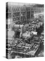 Steam Turbines Being Assembled-null-Stretched Canvas