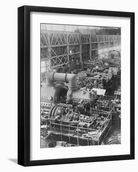 Steam Turbines Being Assembled-null-Framed Photographic Print