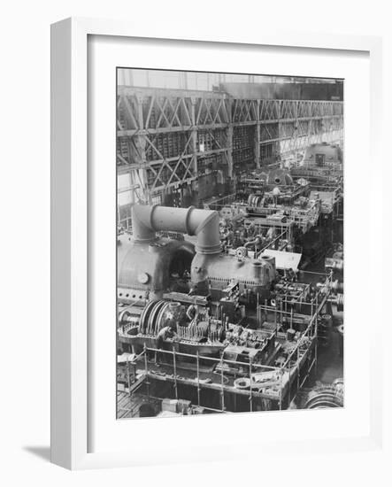 Steam Turbines Being Assembled-null-Framed Photographic Print