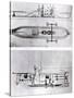 Steamboat and Submarine Plans-Robert Fulton-Stretched Canvas