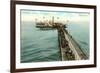 Steamboat at Dreamland Pier, Coney Island, New York City-null-Framed Premium Giclee Print