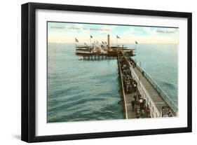 Steamboat at Dreamland Pier, Coney Island, New York City-null-Framed Art Print