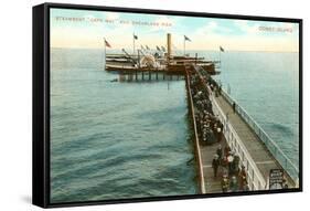 Steamboat at Dreamland Pier, Coney Island, New York City-null-Framed Stretched Canvas