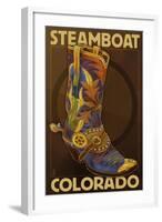 Steamboat, Colorado - Boot-Lantern Press-Framed Art Print