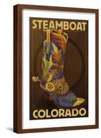 Steamboat, Colorado - Boot-Lantern Press-Framed Art Print