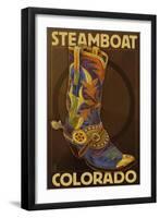 Steamboat, Colorado - Boot-Lantern Press-Framed Art Print