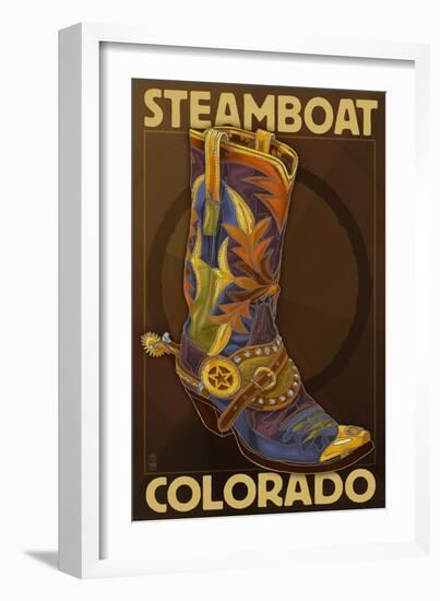 Steamboat, Colorado - Boot-Lantern Press-Framed Art Print