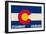 Steamboat, Colorado - Colorado State Flag-Lantern Press-Framed Art Print