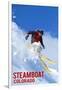 Steamboat, Colorado - Skier-Lantern Press-Framed Art Print