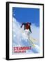 Steamboat, Colorado - Skier-Lantern Press-Framed Art Print