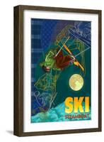 Steamboat, Colorado - Timelapse Skier-Lantern Press-Framed Art Print