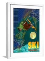 Steamboat, Colorado - Timelapse Skier-Lantern Press-Framed Art Print