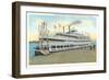 Steamboat Docked at Quincy, Illinois-null-Framed Art Print