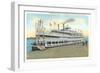 Steamboat Docked at Quincy, Illinois-null-Framed Art Print