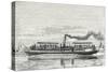 Steamboat Intended to Serve as a Ferry Service on the Seine During the Exposition 1867 (Propeller M-null-Stretched Canvas