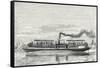 Steamboat Intended to Serve as a Ferry Service on the Seine During the Exposition 1867 (Propeller M-null-Framed Stretched Canvas