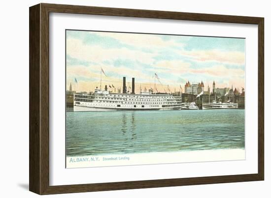 Steamboat Landing, Albany, New York-null-Framed Art Print