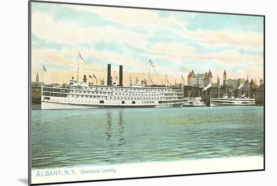 Steamboat Landing, Albany, New York-null-Mounted Art Print