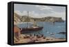 Steamboat Landing, Lulworth Cove-Alfred Robert Quinton-Framed Stretched Canvas