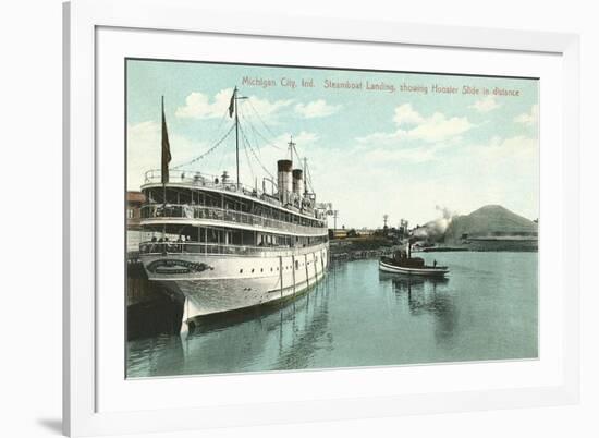 Steamboat Landing, Michigan City-null-Framed Art Print