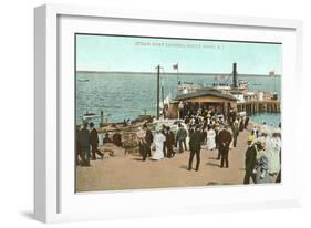 Steamboat Landing, Rocky Point, Rhode Island-null-Framed Art Print