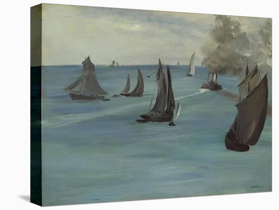 Steamboat Leaving Boulogne, 1864-Edouard Manet-Stretched Canvas