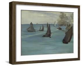 Steamboat Leaving Boulogne, 1864-Edouard Manet-Framed Giclee Print