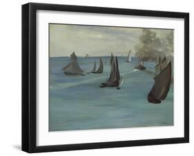 Steamboat Leaving Boulogne, 1864-Edouard Manet-Framed Giclee Print