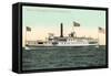 Steamboat on Lake Champlain-null-Framed Stretched Canvas