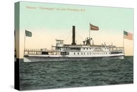 Steamboat on Lake Champlain-null-Stretched Canvas
