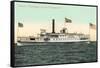 Steamboat on Lake Champlain-null-Framed Stretched Canvas