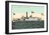 Steamboat on Lake Champlain-null-Framed Art Print