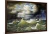 Steamboat on Stormy Water-Johan Knutson-Framed Giclee Print