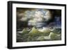 Steamboat on Stormy Water-Johan Knutson-Framed Giclee Print