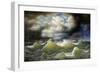Steamboat on Stormy Water-Johan Knutson-Framed Giclee Print