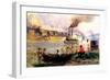 Steamboat on the Ohio, C.1900-Thomas Pollock Anschutz-Framed Giclee Print