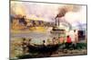 Steamboat on the Ohio, C.1900-Thomas Pollock Anschutz-Mounted Giclee Print