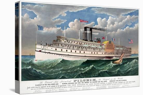 Steamboat: Pilgrim, c1883-Currier & Ives-Stretched Canvas