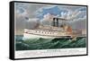 Steamboat: Pilgrim, c1883-Currier & Ives-Framed Stretched Canvas