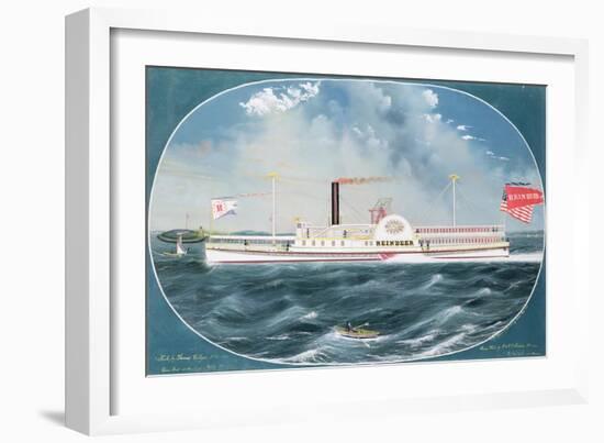 Steamboat 'Reindeer', 1850-James Bard-Framed Giclee Print